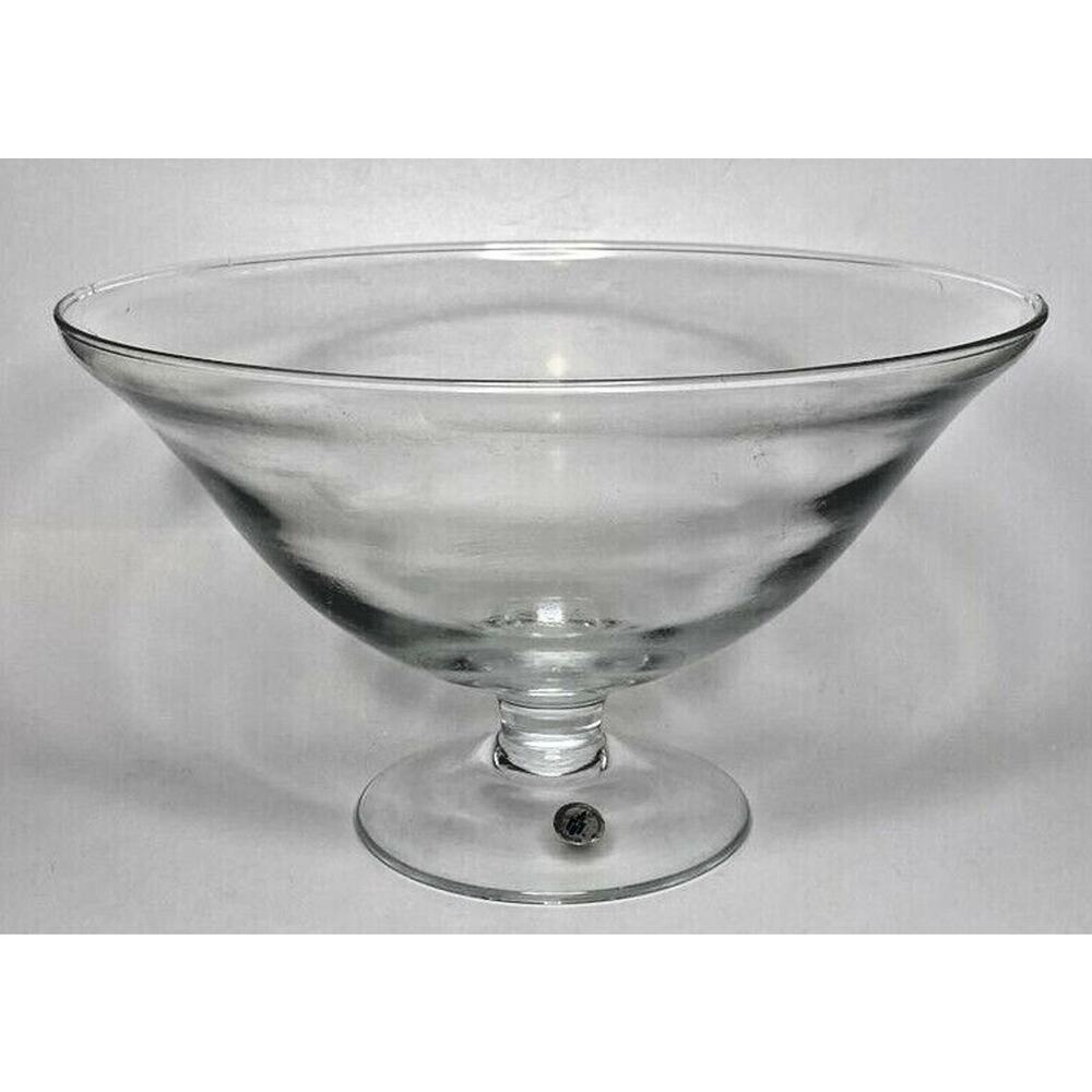 PartyLite Glass Pedestal Bowl Candle Holder Rare Retired NIB P22B/P7046